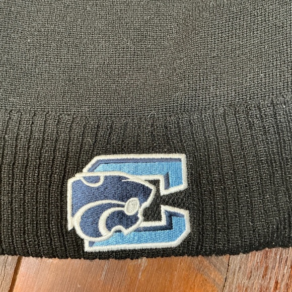 Adidas Black Pom Pom Beanie Hat with Embroidered Logo One Size - Picture 2 of 5